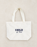 Totebag med broderad CHILD OF GOD text. 